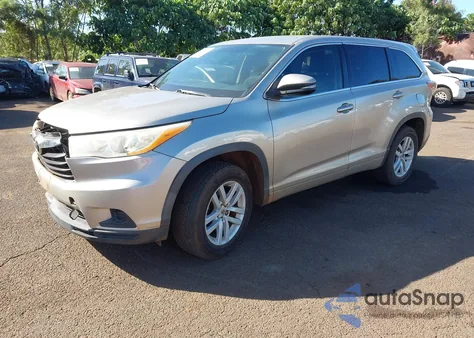 2014 Toyota Highlander Le from USA, damaged, VIN 5TDZARFH8ES004629